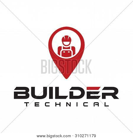 Builder Work Man Vector Logo Stock Design