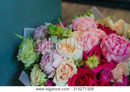 The Most Beautiful Bouquet Of Flowers From Anemone Rose Ranunculus Mattiola Tulip Eucalyptus Narciss