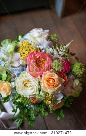 The Most Beautiful Bouquet Of Flowers From Anemone Rose Ranunculus Mattiola Tulip Eucalyptus Narciss