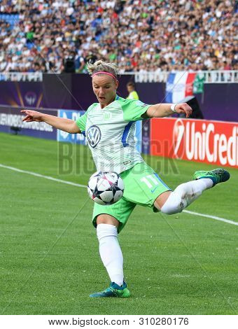 Kyiv, Ukraine - May 24, 2018: Alexandra Popp Of Vfl Wolfsburg In Action During The Uefa Women Champi