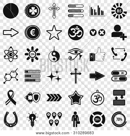 Loading Icons Set. Simple Style Of 36 Loading Vector Icons For Web For Any Design