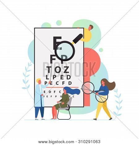 Oculist Concept Vector Flat Style Design Illustration