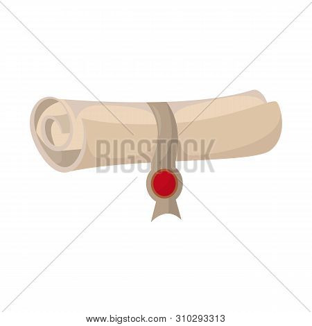 Isolated Object Of Scroll And Aged Symbol. Set Of Scroll And Paper Stock Vector Illustration.