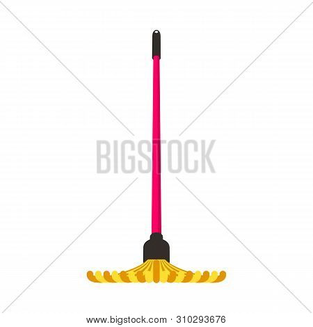 Vector Design Of Mop And Stick Symbol. Set Of Mop And Brush Stock Symbol For Web.