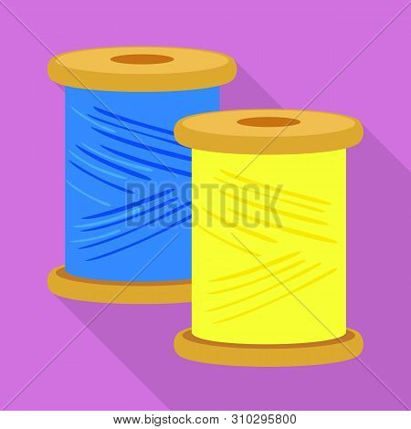 Vector Design Of Thread And Spool Icon. Collection Of Thread And Reel Stock Symbol For Web.