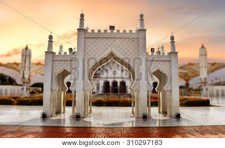Baiturrahman Grand Mosque At Evening, Banda Aceh