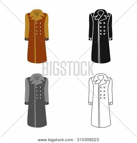 Vector Illustration Of Cloak And Coat Icon. Collection Of Cloak And Robe Stock Symbol For Web.