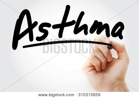 Asthma Text With Marker, Health Concept Background