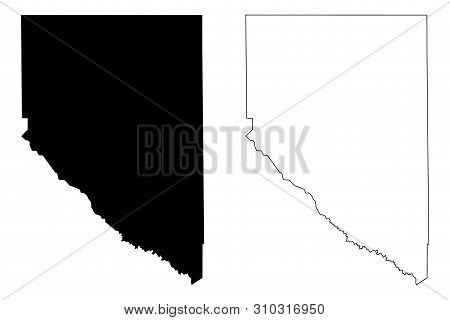 Hudspeth County, Texas (counties In Texas, United States Of America,usa, U.s., Us) Map Vector Illust