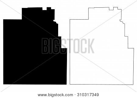 Jim Hogg County, Texas (counties In Texas, United States Of America,usa, U.s., Us) Map Vector Illust