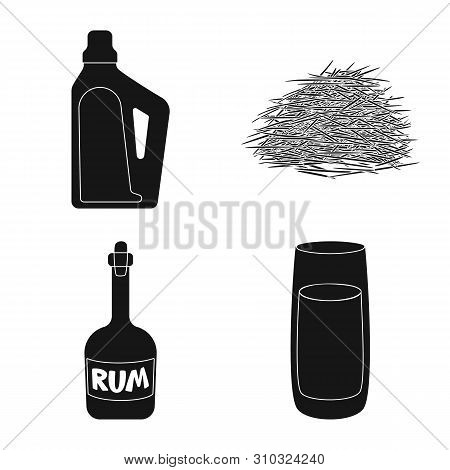 Isolated Object Of Sucrose And Technology Icon. Set Of Sucrose And Cane Vector Icon For Stock.