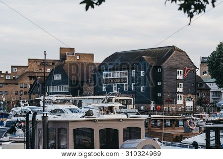 London, Uk - June 22, 2019: The Dickens Inn Pub In St. Katharine Docks, A Former Dock Converted Into