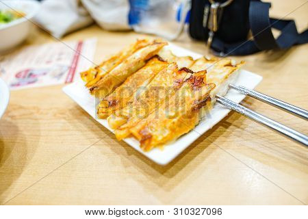 Gyoza In The Local Taiwan, Taipei Restaurant.