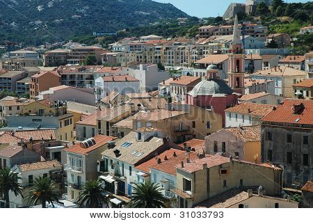 Město Calvi, Korsika, Francie