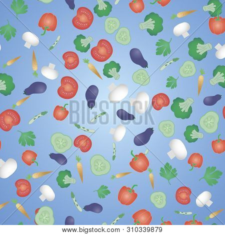 Healthy Eating Concept. Seamless Pattern. Vector Illustration Flat
