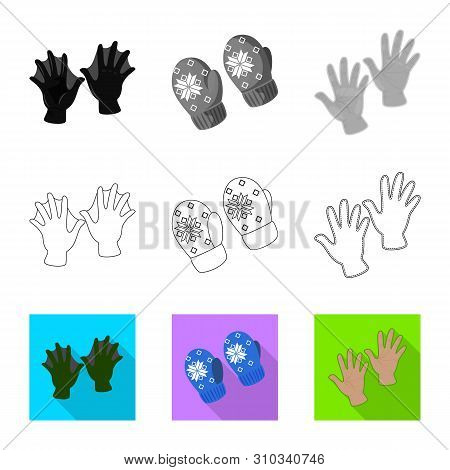 Vector Illustration Of Silhouette And Safety Icon. Set Of Silhouette And Comfort Vector Icon For Sto