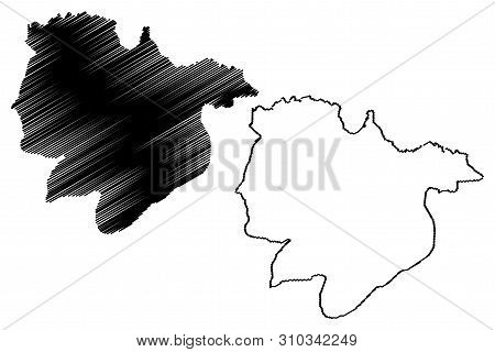 Preah Vihear Province (kingdom Of Cambodia, Kampuchea, Provinces Of Cambodia) Map Vector Illustratio