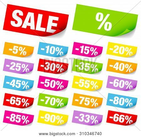 Set Of Twenty-two Colorful Sticky Notes Sale Minus