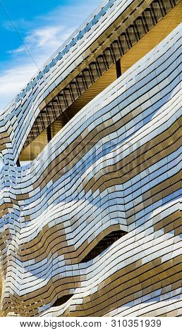Nimes, France - April 29, 2019: Detail Of A Roman Museum Nimes, France. Museum Was Designed By Eliza
