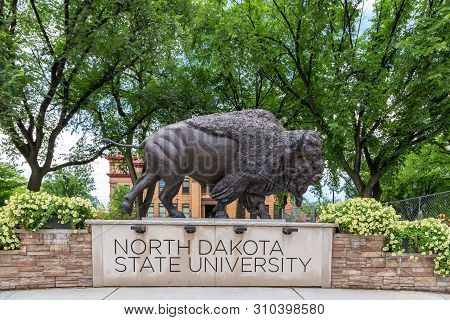 Bison Statue At North Dakota State University