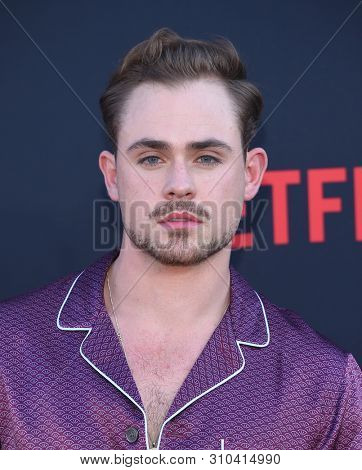 LOS ANGELES - JUN 28:  Dacre Montgomery arrives for the Netflix 'Stranger Things' Season 3 Premiere on June 28, 2019 in Santa Monica, CA                