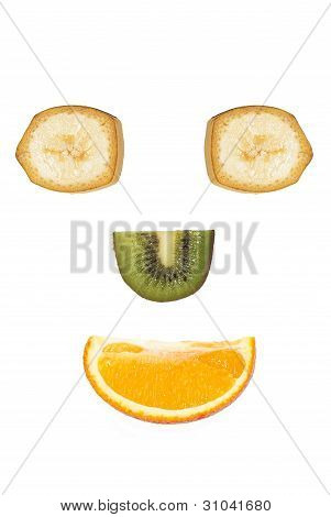 Faccia sorridente di frutta
