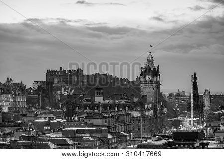 Old Town Edinburgh And Edinburgh Castle