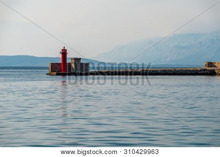 Port In Small Vilage Trpanj In Dalmatia, Croatia; Peljesac Peninsula