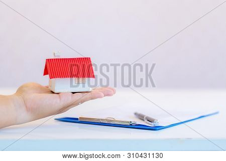 Hand Filling The Document Closeup,