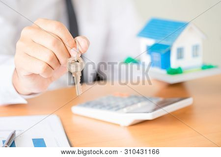 Real Estate Agent With  Keys