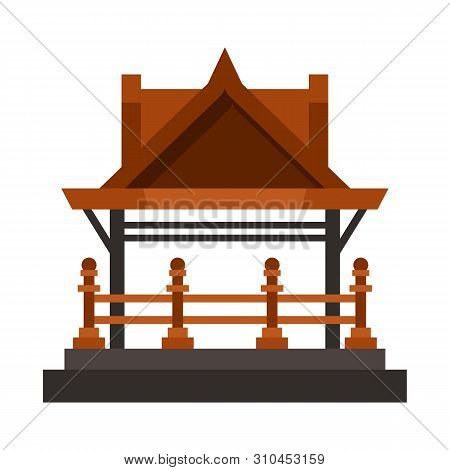 Vector Illustration Of Gazebo And Nature Sign. Collection Of Gazebo And Architecture Vector Icon For