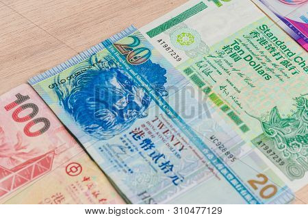Hkd Hongkong Money Note Background
