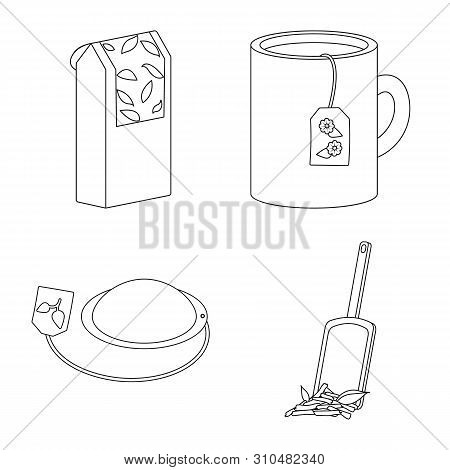 Vector Design Of Food And Natural Symbol. Set Of Food And Black Stock Vector Illustration.