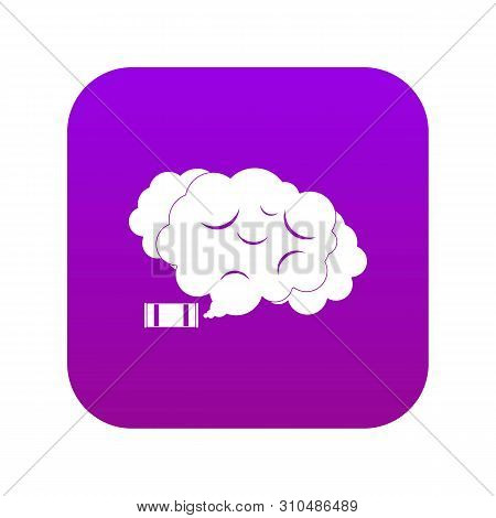 Tear Gas Icon Digital Purple For Any Design Isolated On White Vector Illustration