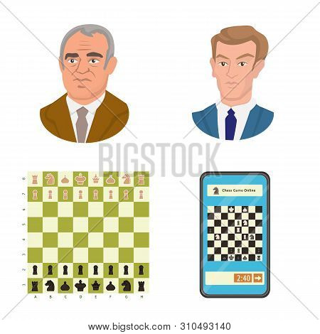 Vector Illustration Of Chess And Game Symbol. Collection Of Chess And Strategy Stock Vector Illustra
