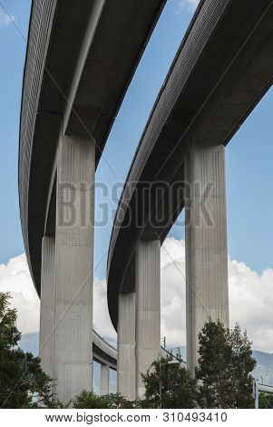 Underside Of An Elevated Road And Highway