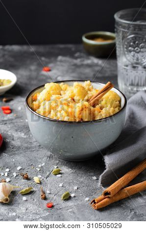 Cauliflower Rice, Indian Rice With Cinnamon And Spices