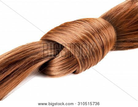 Knot Of Red Hair Isolated On White