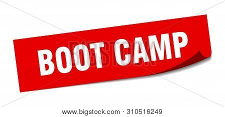 Boot Camp Sticker. Boot Camp Square Isolated Sign. Boot Camp