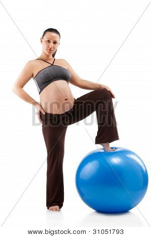 Femme enceinte, faire des exercices