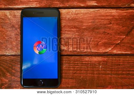 Stavropol, Russian Federation. July 9,2019. Smartphone With Mobile Application Biorhythm - 365