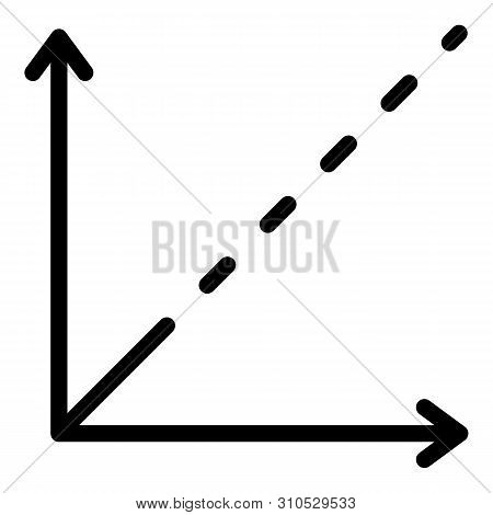 Cartesian Axes Icon. Outline Cartesian Axes Vector Icon For Web Design Isolated On White Background