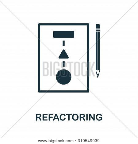 Refactoring Icon Symbol. Creative Sign From Agile Icons Collection. Filled Flat Refactoring Icon For