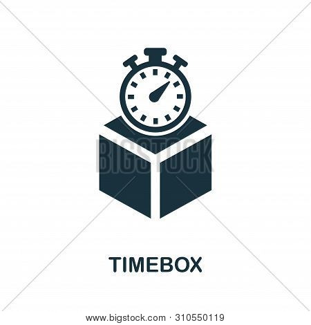 Timebox Icon Symbol. Creative Sign From Agile Icons Collection. Filled Flat Timebox Icon For Compute