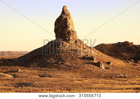 Rock Formation Called A Tufa Spire Made Of Sedimentary Rock Formed 25, 000 Years Ago Underwater Take