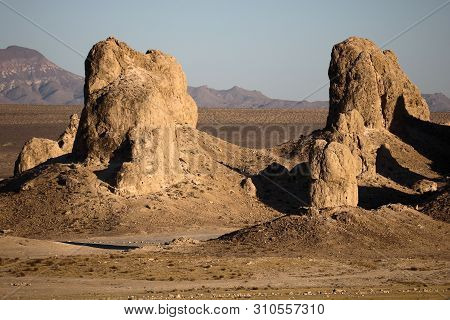 Large Geological Natural Formations Called Tufa Spires Made Of Sedimentary Rocks Which Was Formed Un