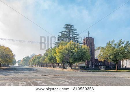 Standerton, South Africa - May 2, 2019: A Street Scene, With The Methodist Church, In Standerton, In