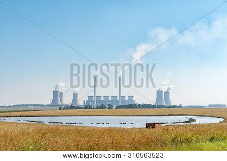 Standerton, South Africa - May 2, 2019: The Tutuka Power Station Near Standerton, In The Mpumalanga 