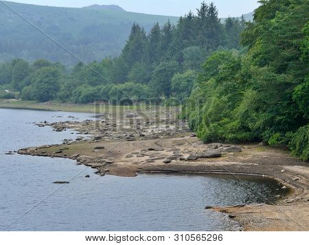 Burrator Reservoir In Dartmoor National Park, Devon, Uk, Reservoir Supplies Drinking Water To The Ci