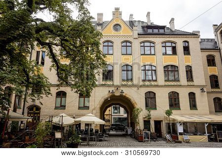 Wroclaw, Poland - August 10, 2018: Reconstructed Building Of Restaurants Sarah And La Maddalena Next